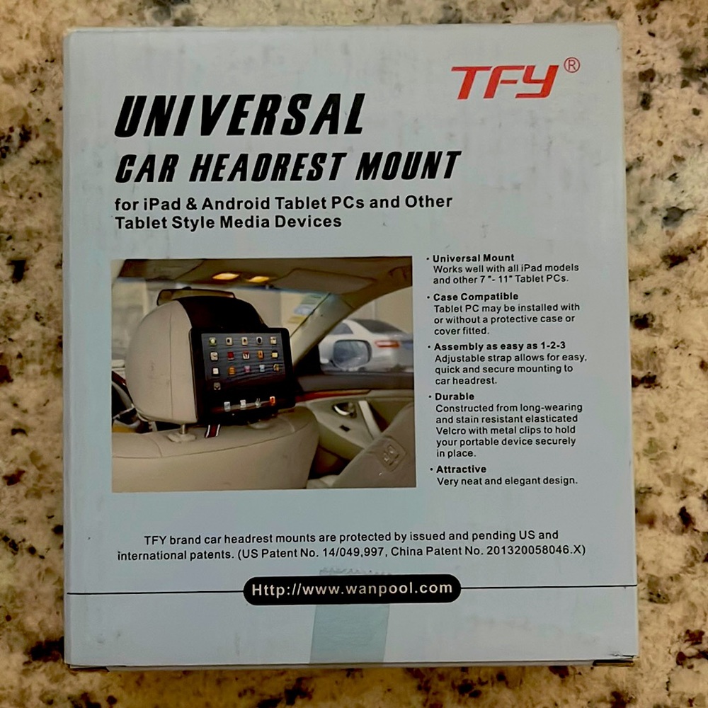 TFY universal car headrest mount